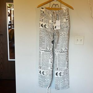 Zara newspaper pattern jeans size 36 (4 US).